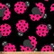 DAVID TEXTILES LADY BUG CROWD HOT PINK HEAVENLY PLUSH 1.5 YD CUT